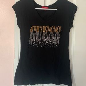 Guess Fitted Rhinestone Tee